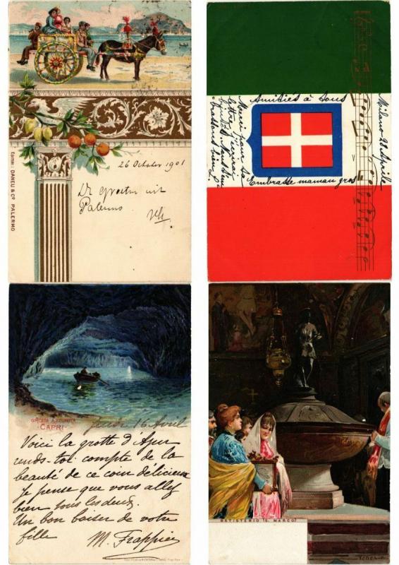 ITALIE  ITALY LITHO LITHOGRAPHY 350 CPA Pre - 1920