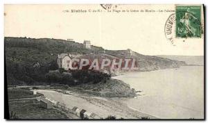 Postcard Old Stables La Plage De La Greve Du Moulin Cliffs