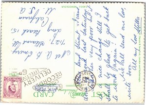 Postcard UK England Cotswold Country map