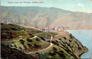 Postcard View of Lover's Cove and Terraces in Catalina Island, California