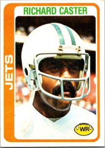 1978 Topps Football Card Richard Caster New York Jets sk7288