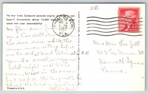 Postcard - Eastern Air Lines - Super C Constellation - Miami, Florida