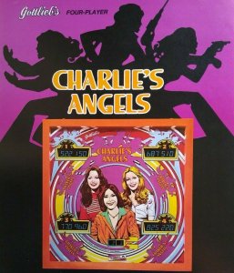 Charlies Angels Pinball FLYER Original Art Jaclyn Smith Cheryl Ladd Retro