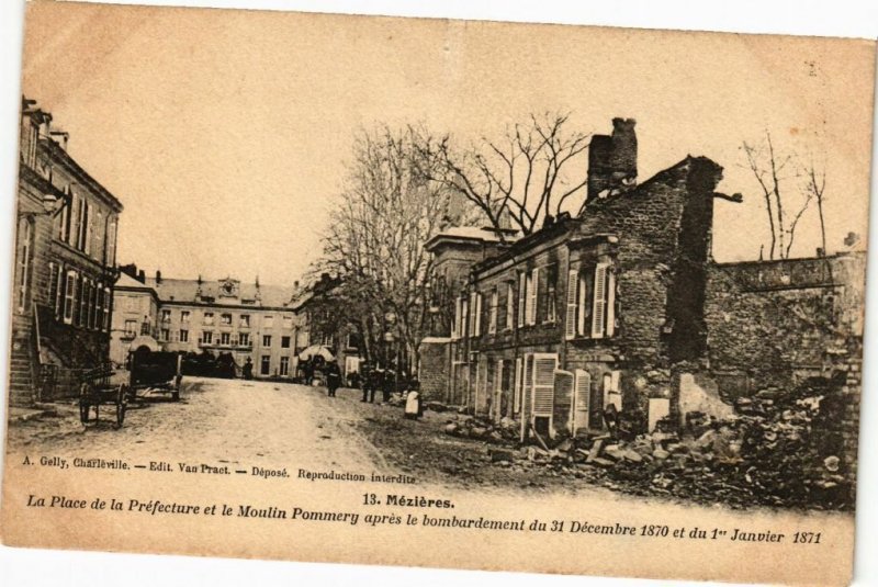 CPA MÉZIERES - La Place de la Préfecture et le Moulin Pommery aprés... (224897)