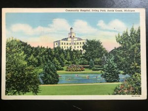 Vintage Postcard 1938 Community Hospital, Irving Park, Battle Creek, Michigan MI