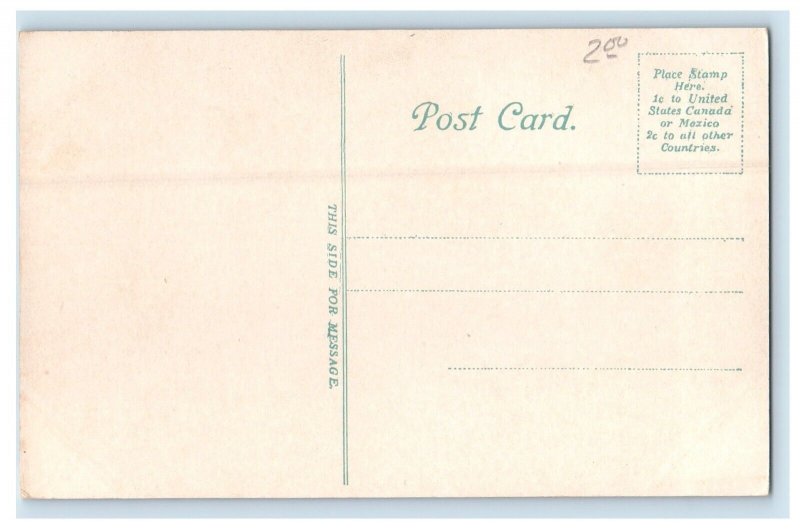 c1910's Lynn Massachusetts MA, Lynn Post Office Building Street View Postcard 