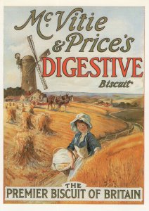 McVitie & Prices Digestive Biscuit Farmer Lady Advertising Postcard