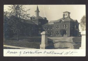 RPPC RUTLAND VERMONT HOUSE OF CORRECTION PRISON VINTAGE REAL PHOTO POSTCARD