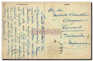 Old Postcard Aviation Zeppelin Airship Scout Conte Panorama towards the distr...