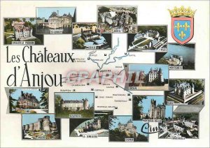 Postcard Modern Anjou Chateaux Challain the Pothere St Georges Maze Durtal Mo...