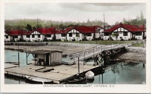 Craigflower Bungalow Court Victoria BC Unused Gowen Sutton RPPC Postcard G8