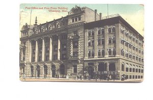 Post Office,  Free Press, Winnipeg, Manitoba, Used 1912