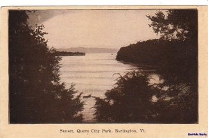 Postcard Sunset Queen City Park Burlington VT