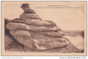 France Tregastel Le Tirebouchon Rocher monumental pres de la Greve Blanche 1931
