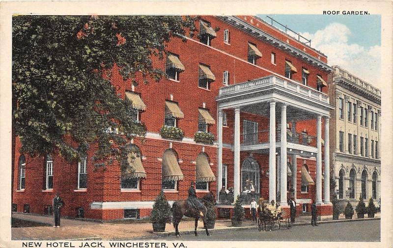 D71/ Winchester Virginia Va Postcard c1910 New Hotel Jack Building