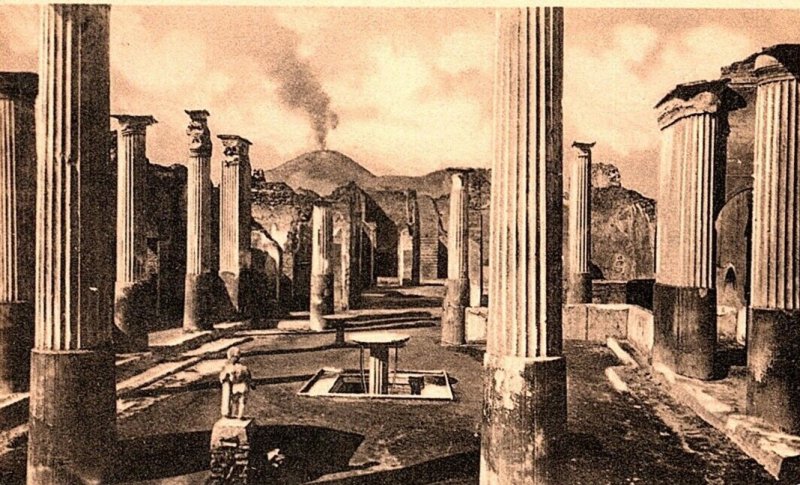 c1915 POMPEI ITALY CASA DI MARCO OLCNIO EARLY POSTCARD P1877