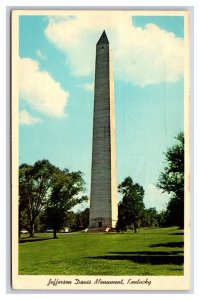 Jefferson Davis Monument Fairview Kentucky KY Chrome Postcard Y5