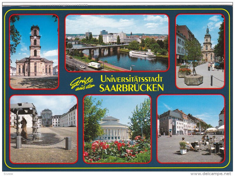 SAARBRUECKEN, Saarland, Germany, PU-1970; Multiple Views of Saarbruecken Univ...