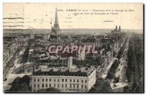 Paris - 15 - Panorama to Champs de Mars took the Triumph & # & # 39Arc of 39E...