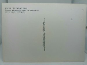 Vintage Postcard First Motor Fire Engine used by Public Fire Brigade 1904