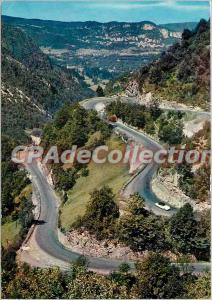 Postcard Modern Franche Comte de Saint Claude Route has Sickle by Mijoux lace...