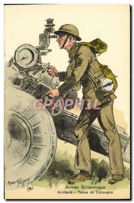 Old Postcard British Army British Army Field Artillery Held