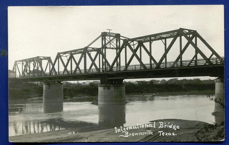 Brownsville Texas tx International Bridge real photo postcard RPPC