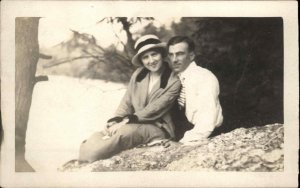 Cambridge New York NY Man and Woman Couple Romance RPPC Vintage Postcard