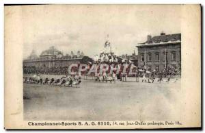 Old Postcard Championship Sports SAG 8110 Rue Jean Dolfuss Paris