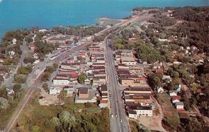 Walker, MN Minnesota  BIRD'S EYE VIEW Downtown~Stores~Homes 1964 Chrome Postcard