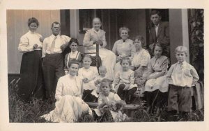 Children with Dolls and Teddy Bears Real Photo Vintage Postcard AA44549