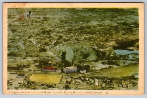Creighton Mine, International Nickel, Sudbury Ontario, PECO Aerial View Postcard