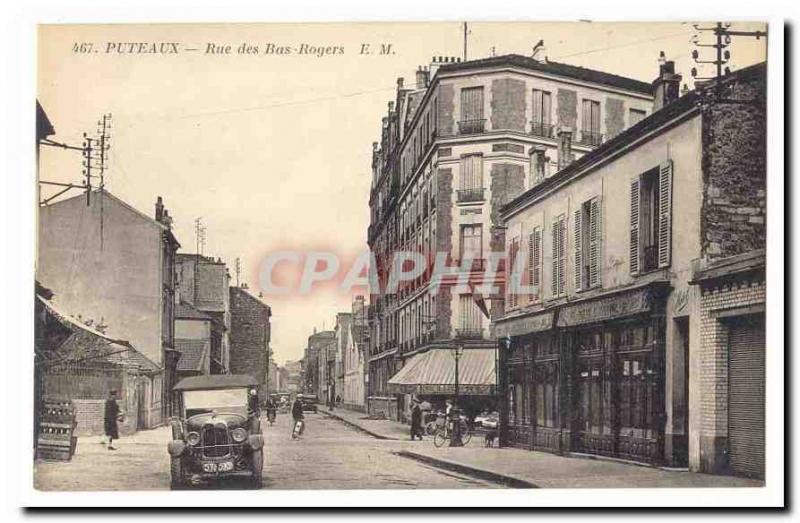 Puteaux Old Postcard Rue des Bas Rogers (animated)