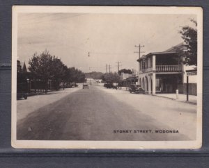 VICTORIA,WODONGA, SYDNEY STREET, c1920 small ppc, 8.6mm x 6.6mm.,plain reverse