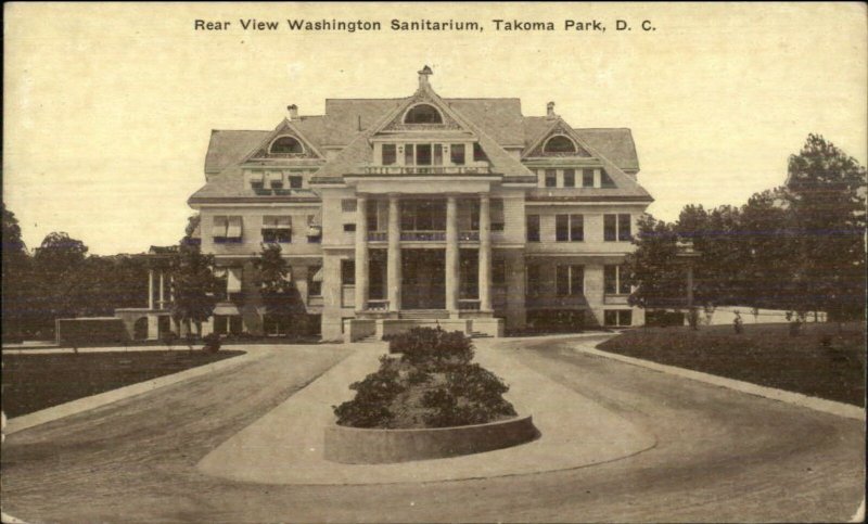 Takoma Park Washington DC Sanitarium Rear View c1910 Postcard