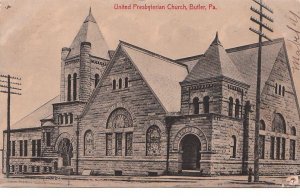 Postcard United Presbyterian Church Butler PA