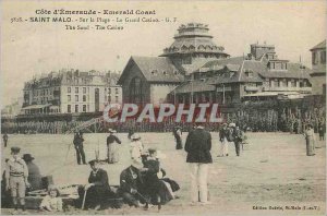 Postcard Old Saint Malo Emerald Coast On the Beach The Grand Casino