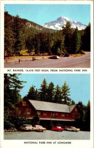 WA, Washington  NATIONAL PARK INN  Longmire~Mt Rainier National Park  Postcard