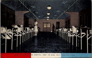 1940s WWII SALT LAKE CITY UT ARMY AIR BASE HOSPITAL WARD LINEN POSTCARD 36-55