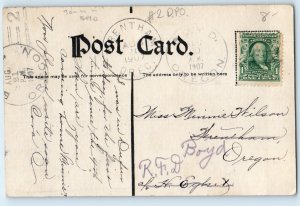 1907 Telegraph Letter Boyd Oregon OR DPO (1900-1916) Posted Antique Postcard