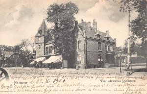 A174 Germany 1901 Hannover Waldrestauration Pferdeturm Pension vintage postcard