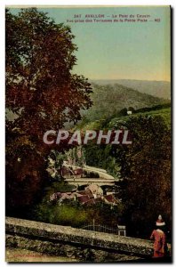 Old Postcard Avallon Le Pont Du Cousin Jack View From The Terraces The Little...