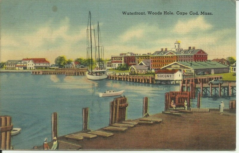 Cape Cod, Mass., Waterfront. Woods Hole