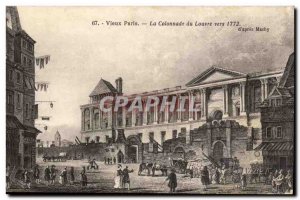 Old Postcard History Old Paris Colonnade of Loivre 1772