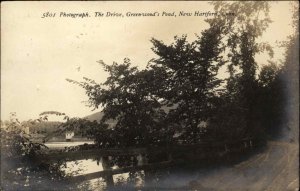 New Hartford Connecticut CT Greenwood's Pond c1915 Real Photo Postcard