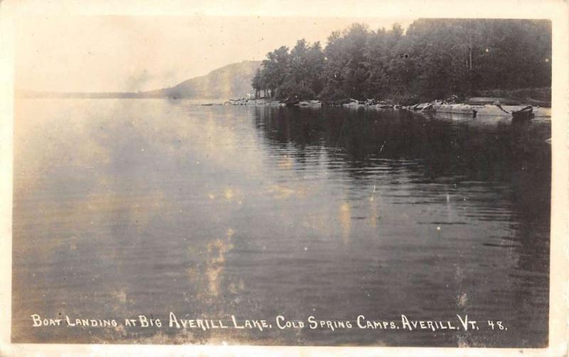 Averill Vermont Cold Spring Camps Real Photo Antique Postcard K78141