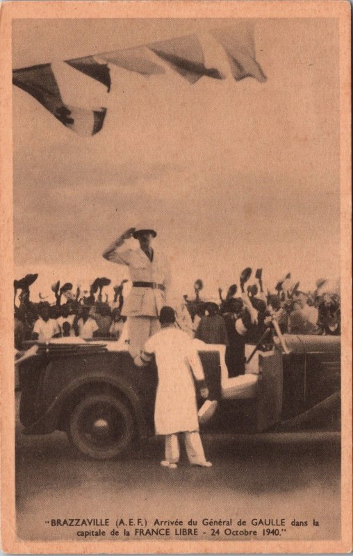 Congo Brazzaville Arrivee General Gaulle Capitale de la France Libre 1940 C108