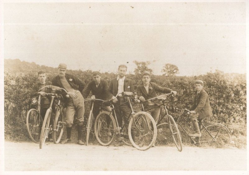 Waltham Forest Cyclists Bicycles Chingford Mount Road Postcard