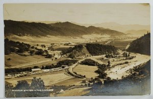 Myrtle Creek Oregon Bird's Eye View Bridges Homes c1910 Douglas Co Postcard T10