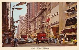 State Street North from Adams Street toward Palmer House - Chicago IL, Illinois